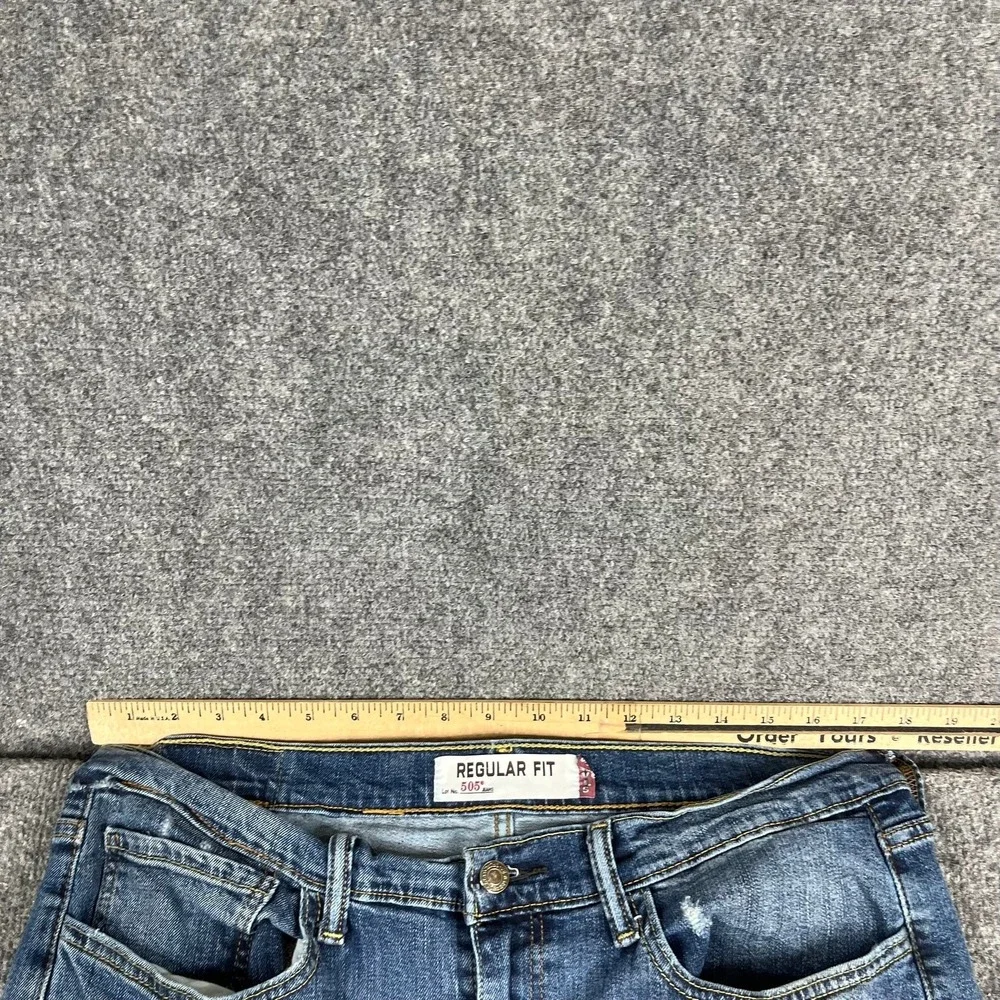 Levis 505 Jeans Mens Size 36x30 Blue Straight Leg Regular Fit Denim‎ Casual
